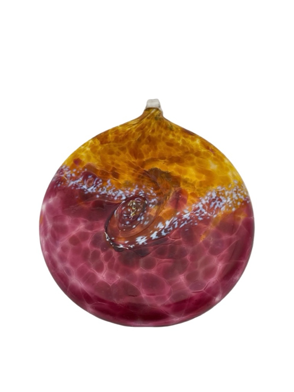 DISCONTINUED Kitras Art Blown Glass  Vanglow Swirl 6in Decor
